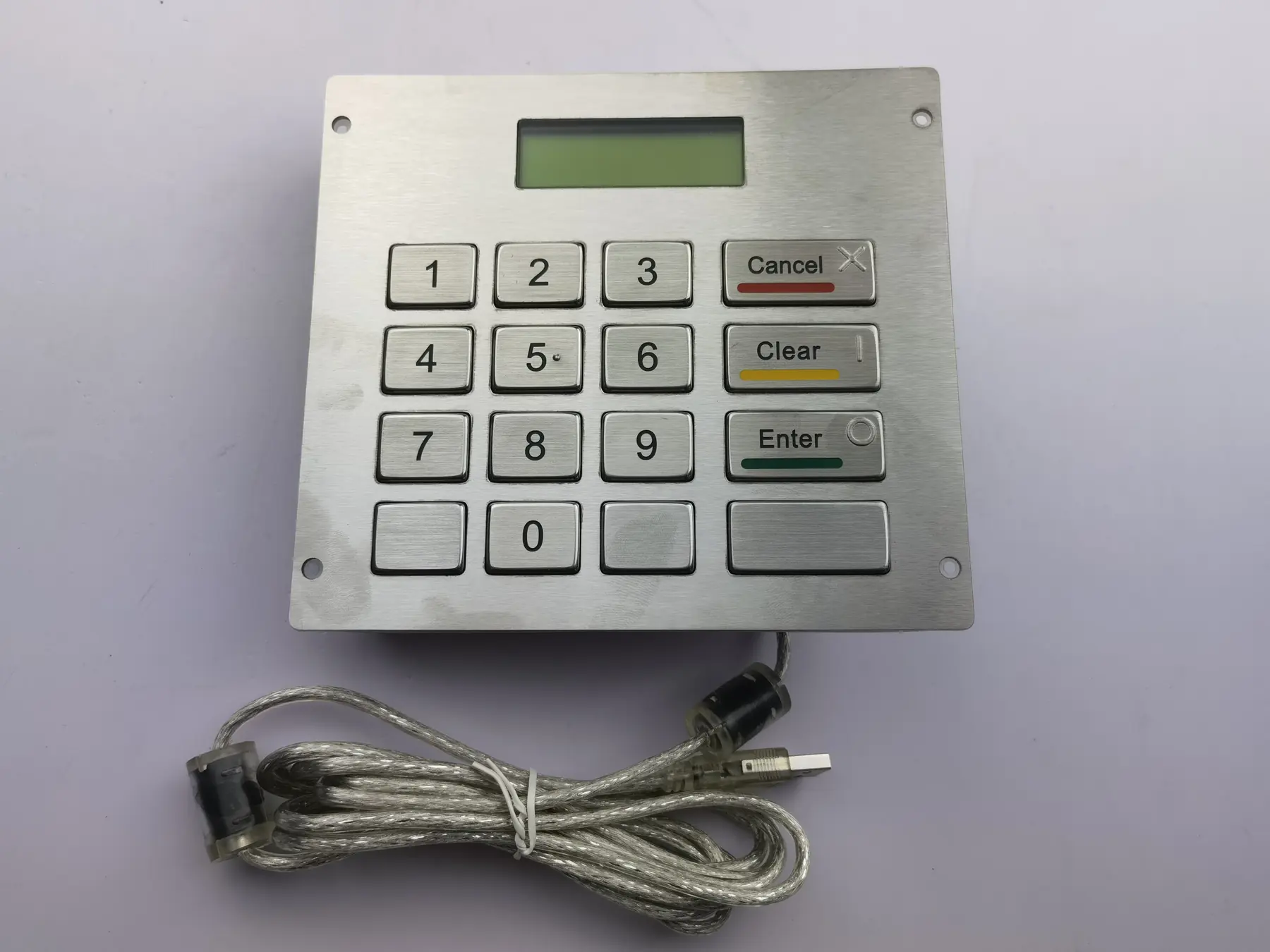 KY-3688LP 16 key SUS304 metal keypad with 122x32 LCD display