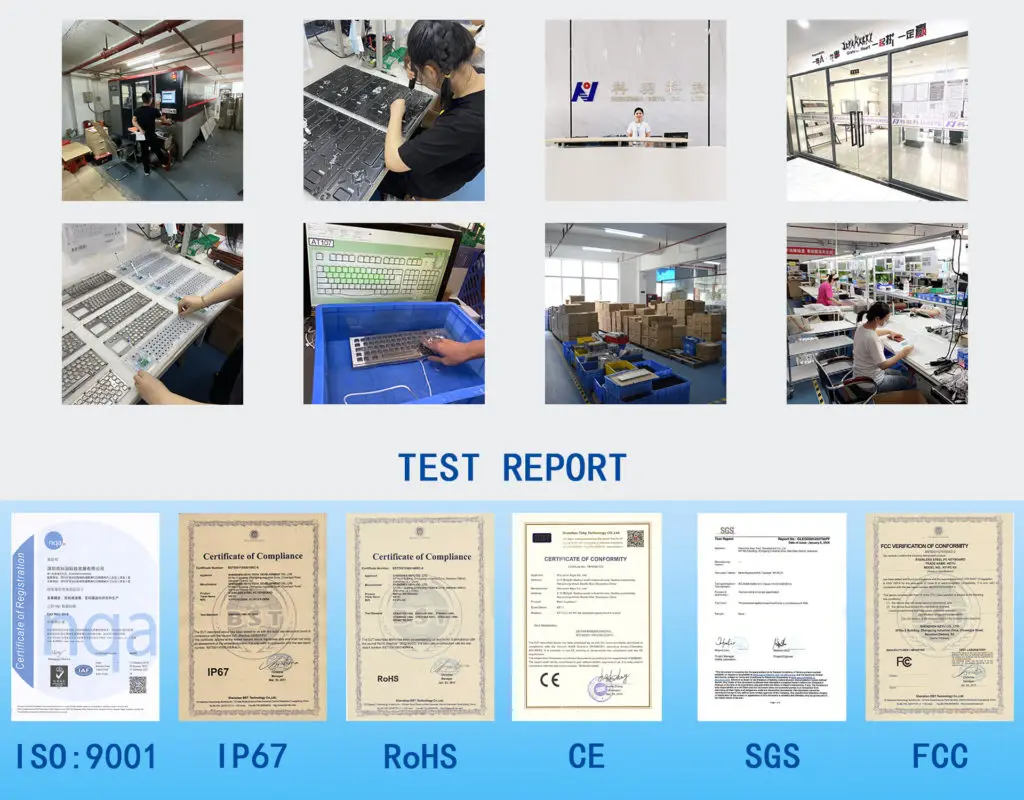 KEYU factory processes and product test report certificates