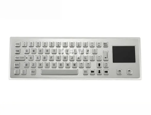 Sealed stainless steel industrial keyboard for outdoor use