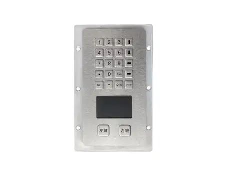 KY3178A 22 key SUS304 brushed stainless steel keyboard with touchpad mouse