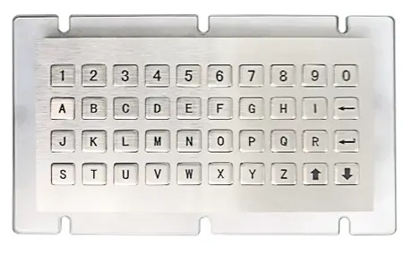 KY-3140A industrial keyboard with SUS304 brushed stainless steel keys