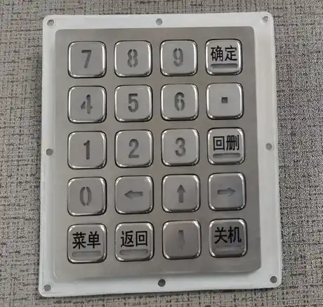 KY-55A02 20 key SUS304 stainless steel side keypad for self service terminals