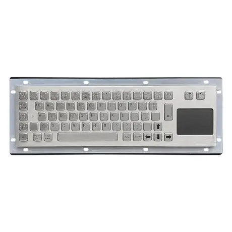 KY-PC-NT3 BR 67 key stainless steel keyboard with Braille marked buttons