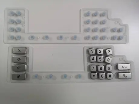 G130 silicone rubber keypad mat with moulded keys for electronic products