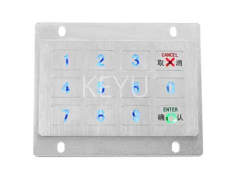 KY-2120GK waterproof touch keyboard with 120*74 mm front panel