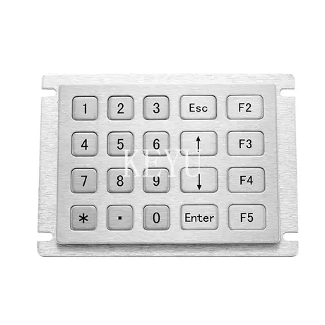 KY2122 vandal proof stainless steel keypad with laser marked key labels