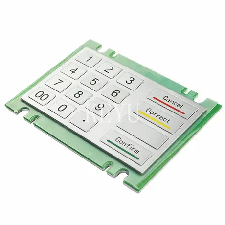 KY2160 metal keypad with large brushed stainless steel keycaps