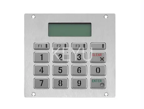 KY2388FR metal keypad with 122*32LCM backlit display