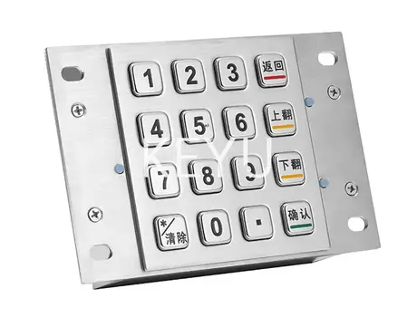 KY3088B metal pinpad with 87.5*91.5 mm key face on a 140*95 mm panel