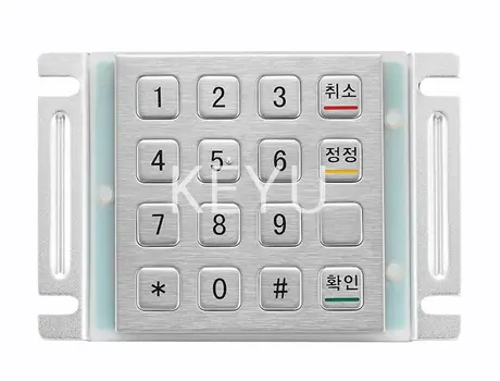 KY3088BS metal pin pad with 87.5*91.5 mm key face on a 138*95 mm mounting body