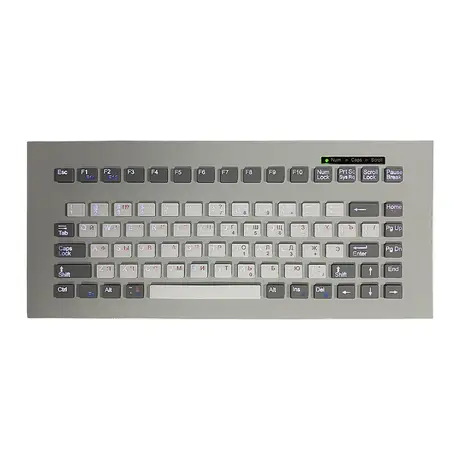 KY-GJ305 IP65 waterproof silicone keyboard with 83 keys and aluminium panel