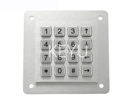 KY-MJ01A waterproof metal keypad with 82.6*82.6 mm square front panel