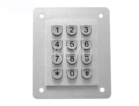 KY-MJ02B waterproof outdoor keypad with 63.5*82.5 mm portrait metal front panel