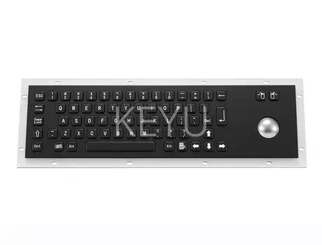 KY-PC-D-BL black 66 key stainless steel panel mount keyboard