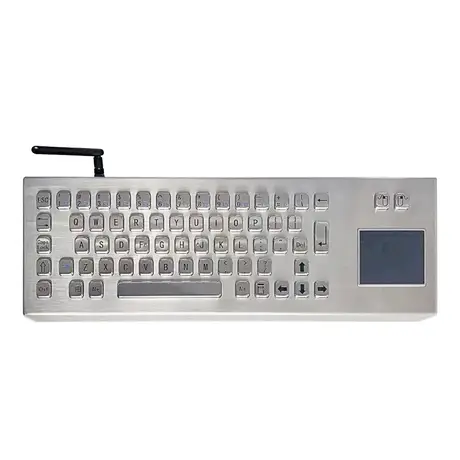 KY-PC-MINI-D3 wireless metal keyboard with touchpad and 64 SUS304 stainless steel keys