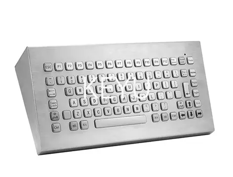 KY-PC-F1-DESK raised stainless steel desktop keyboard 346 mm wide