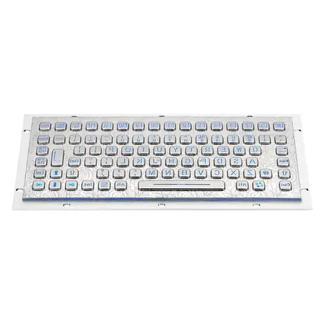 KY-PC-F1-LED compact LED backlit stainless steel keyboard front panel