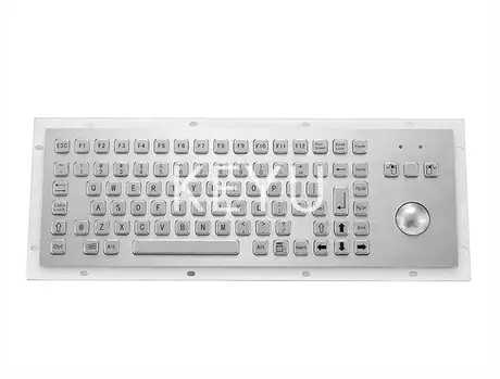 KY-PC-F2 full metal keyboard with 38mm trackball on a 392*135 mm stainless steel front panel