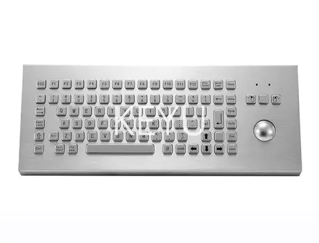 KY-PC-F2-DESK 89 key desktop metal keyboard with 38mm trackball