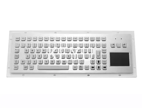 KY-PC-F2T industrial metal keyboard with numeric keypad and touchpad