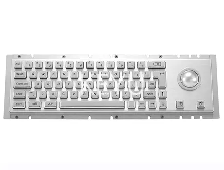 KY-PC-H SUS304 stainless steel keyboard with 65 keys and mechanical trackball