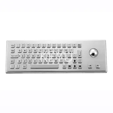 KY-PC-LF stainless steel keyboard with trackball for kiosk terminals