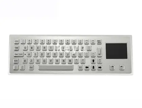 KY-PC-LT hot swappable stainless steel industrial keyboard with touchpad