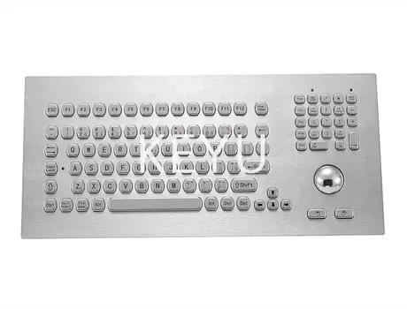 KY-PC-M385 metal trackball keyboard with 38mm stainless trackball