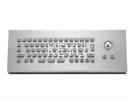 KY-PC-MINI-T-DESK stainless steel desktop keyboard with trackball