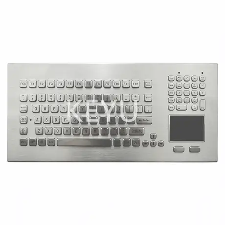 KY-PC-MT-DESK desktop stainless steel keyboard viewed from above