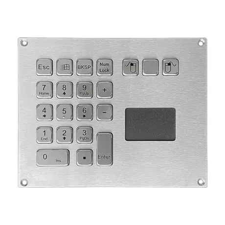 KY-PC-VG160T IP65 stainless steel mini keyboard with integrated trackpad