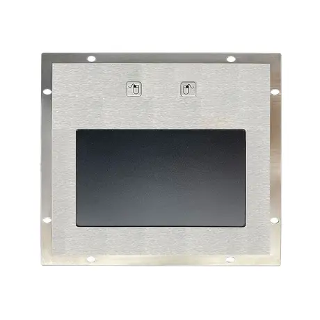 KY-TB-A160 external metal trackpad with SUS304 brushed stainless steel panel and 2 function keys