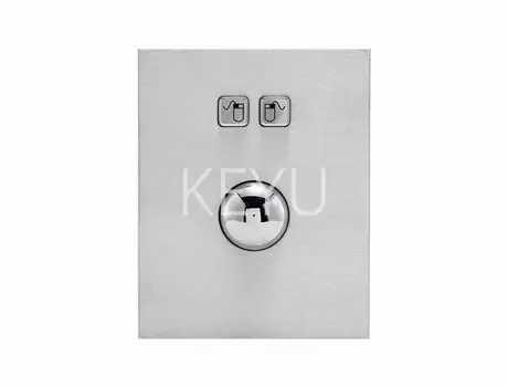 KY-TB-38-B panel mounting mechanical trackball with stainless steel face