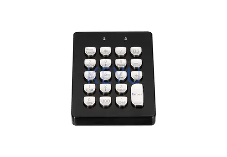 KY-U90 Black 19 button stainless steel keypad with USB and black finish