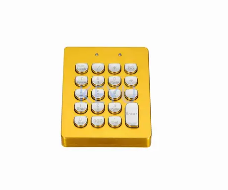 KY-U90 gold 19 button stainless steel keypad with USB interface