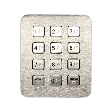 KY2073C-USB 12 key stainless steel industrial numeric USB keypad