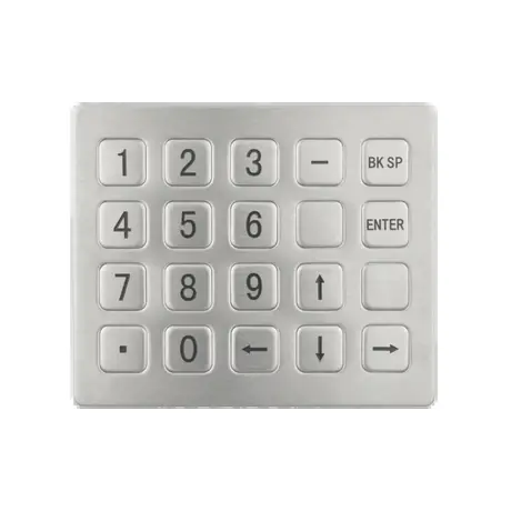 KY2122-3 20 key stainless steel industrial numeric keypad with USB HID output