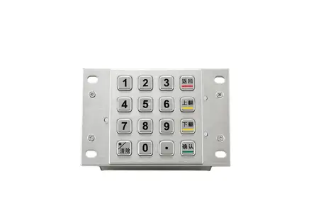 KY3088D encrypting pin pad with 87.5*91.5mm key face and selectable raised or flat keys