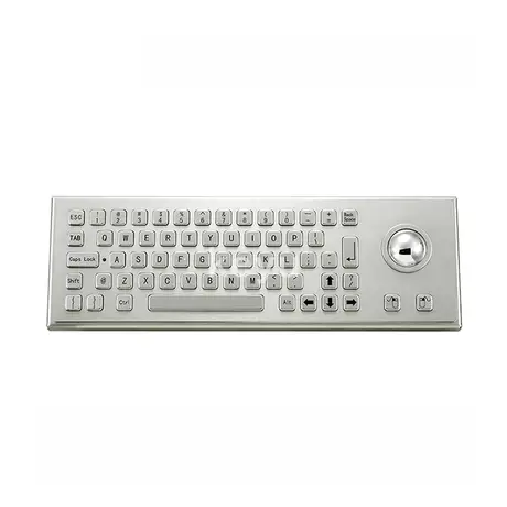 KY-PC-LF IP68 metal keyboard with 62 keys and photoelectric trackball