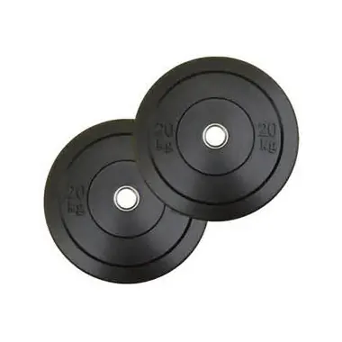Black Bumper Weight Plate A08-A accessories and crossfit made by KIC FITNESS