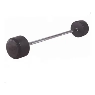 Fixed Straight Rubber Barbell A10 accessories and crossfit made by KIC FITNESS