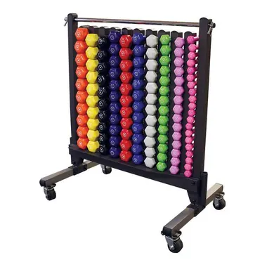 Vinyl Dumbbell Rack A04-D accessories and crossfit made by KIC FITNESS