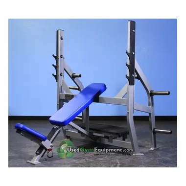 Olympic Incline Bench with Weight Storage F1-3010A plate loaded strength made by KIC FITNESS