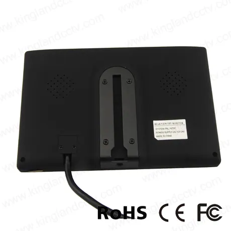 Monitor de respaldo de 7 "TFT LCD con 2 AV