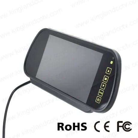 Monitor de espejo retrovisor de coche de pantalla ancha de 7 pulgadas