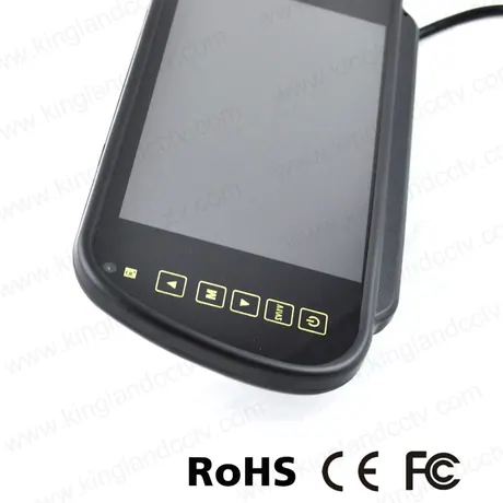 Monitor de espejo retrovisor de coche de pantalla ancha de 7 pulgadas