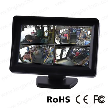 Monitor de escritorio de 4,3 pulgadas TFT LCD en color con vista posterior