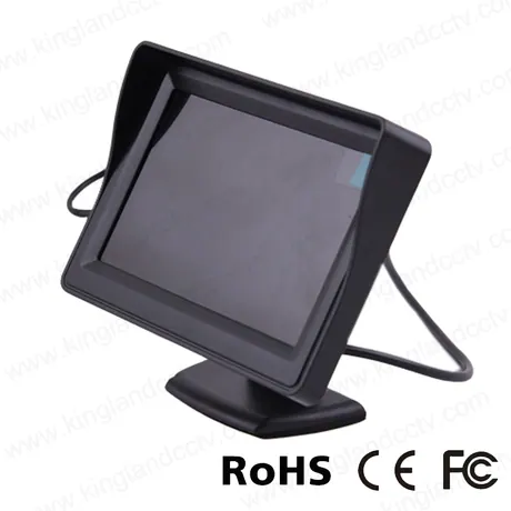 Monitor de escritorio de 4,3 pulgadas TFT LCD en color con vista posterior