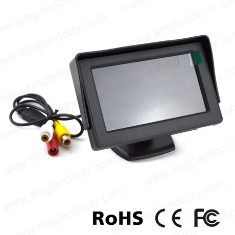 Monitor de escritorio de 4,3 pulgadas TFT LCD en color con vista posterior