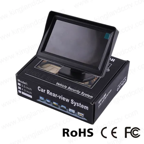 Monitor de escritorio de 4,3 pulgadas TFT LCD en color con vista posterior